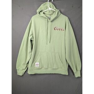 Coors Banquet Beer Golden Colorado Sage Green Graphic Hoodie Mens Medium